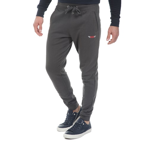 RUN-Ανδρικό παντελόνι φόρμας RUN JOGGING γκρι