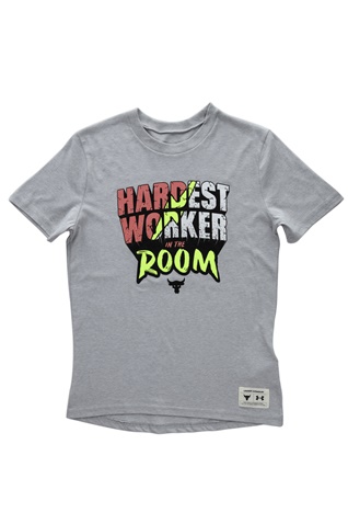 UNDER ARMOUR-Παιδικό t-shirt UNDER ARMOUR Project Rock HWITR γκρι