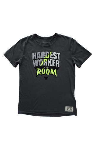 UNDER ARMOUR-Παιδικό t-shirt UNDER ARMOUR Project Rock HWITR ανθρακί