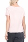 AMERICAN VINTAGE-Γυναικεία cropped μπλούζα AMERICAN VINTAGE ροζ
