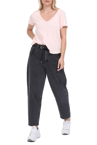 AMERICAN VINTAGE-Γυναικεία cropped μπλούζα AMERICAN VINTAGE ροζ