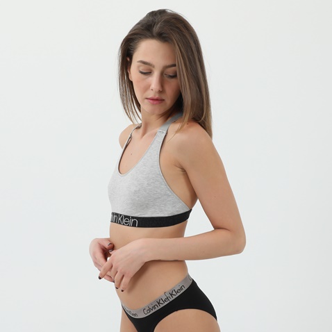 CK UNDERWEAR-Γυναικείο μπουστάκι CK UNDERWEAR 000QF6576E UNLINED BRALETTE γκρι
