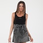 CALVIN KLEIN JEANS-Γυναικείο κορμάκι top CALVIN KLEIN JEANS J20J215696 MICRO BRANDING RIB μαύρο
