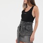 CALVIN KLEIN JEANS-Γυναικείο κορμάκι top CALVIN KLEIN JEANS J20J215696 MICRO BRANDING RIB μαύρο
