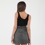 CALVIN KLEIN JEANS-Γυναικείο κορμάκι top CALVIN KLEIN JEANS J20J215696 MICRO BRANDING RIB μαύρο