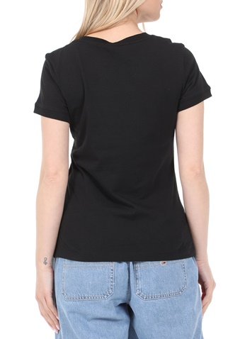 CALVIN KLEIN JEANS-Γυναικεία μπλούζα CALVIN KLEIN JEANS MICRO BRANDING OFF PLACED μαύρη