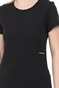 CALVIN KLEIN JEANS-Γυναικεία μπλούζα CALVIN KLEIN JEANS MICRO BRANDING OFF PLACED μαύρη