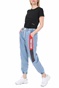 CALVIN KLEIN JEANS-Γυναικεία μπλούζα CALVIN KLEIN JEANS MICRO BRANDING OFF PLACED μαύρη