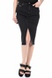 CALVIN KLEIN JEANS-Γυναικεία midi jean φούστα CALVIN KLEIN JEANS μαύρη