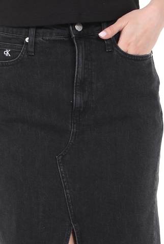 CALVIN KLEIN JEANS-Γυναικεία midi jean φούστα CALVIN KLEIN JEANS μαύρη