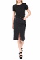 CALVIN KLEIN JEANS-Γυναικεία midi jean φούστα CALVIN KLEIN JEANS μαύρη