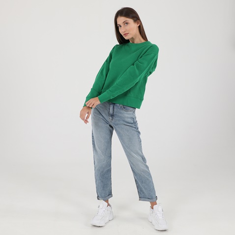 CALVIN KLEIN JEANS-Γυναικείο jean παντελόνι slim boyfriend CALVIN KLEIN JEANS μπλε