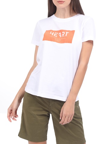 MOS MOSH-Γυναικείο t-shirt MOS MOSH Chιrie O-SS εκρού