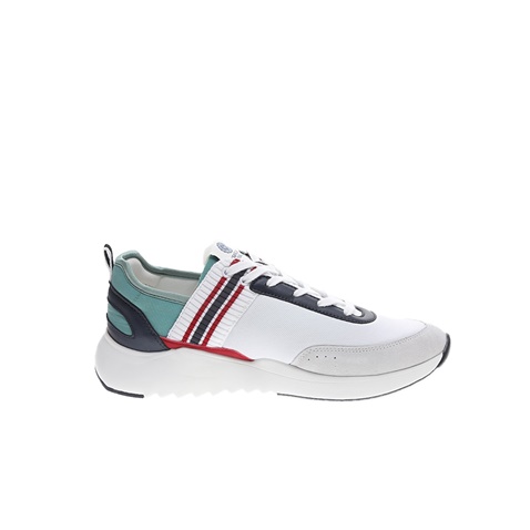 FRANKLIN & MARSHALL-Ανδρικά sneakers FRANKLIN & MARSHALL ALPHA NIMBLE λευκά μπλε