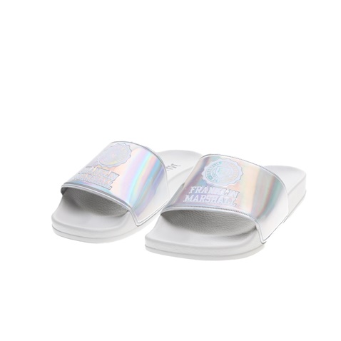 FRANKLIN & MARSHALL-Γυναικεία slides FRANKLIN & MARSHALL SLIPPER RAINBOW ασημί