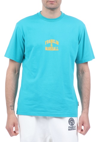 FRANKLIN & MARSHALL-Ανδρικό t-shirt FRANKLIN & MARSHALL μπλε