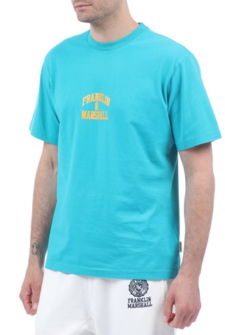 FRANKLIN & MARSHALL-Ανδρικό t-shirt FRANKLIN & MARSHALL μπλε
