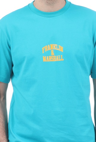 FRANKLIN & MARSHALL-Ανδρικό t-shirt FRANKLIN & MARSHALL μπλε