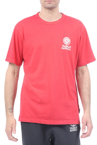 FRANKLIN & MARSHALL-Ανδρικό t-shirt FRANKLIN & MARSHALL κόκκινο
