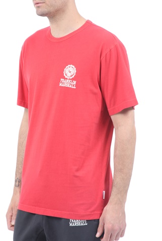 FRANKLIN & MARSHALL-Ανδρικό t-shirt FRANKLIN & MARSHALL κόκκινο