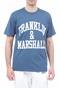 FRANKLIN & MARSHALL-Ανδρικό t-shirt FRANKLIN & MARSHALL μπλε