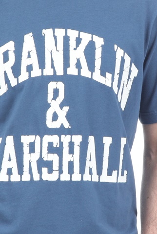 FRANKLIN & MARSHALL-Ανδρικό t-shirt FRANKLIN & MARSHALL μπλε