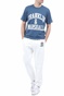 FRANKLIN & MARSHALL-Ανδρικό t-shirt FRANKLIN & MARSHALL μπλε