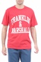 FRANKLIN & MARSHALL-Ανδρικό t-shirt FRANKLIN & MARSHALL κόκκινο