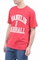 FRANKLIN & MARSHALL-Ανδρικό t-shirt FRANKLIN & MARSHALL κόκκινο