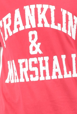 FRANKLIN & MARSHALL-Ανδρικό t-shirt FRANKLIN & MARSHALL κόκκινο