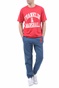 FRANKLIN & MARSHALL-Ανδρικό t-shirt FRANKLIN & MARSHALL κόκκινο