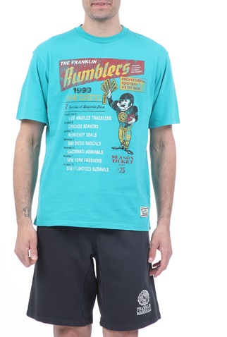 FRANKLIN & MARSHALL-Ανδρικό t-shirt FRANKLIN & MARSHALL μπλε