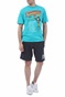 FRANKLIN & MARSHALL-Ανδρικό t-shirt FRANKLIN & MARSHALL μπλε