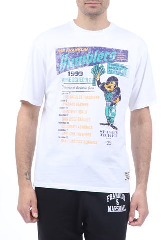FRANKLIN & MARSHALL-Ανδρικό t-shirt FRANKLIN & MARSHALL λευκό