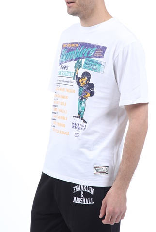 FRANKLIN & MARSHALL-Ανδρικό t-shirt FRANKLIN & MARSHALL λευκό