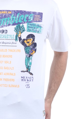FRANKLIN & MARSHALL-Ανδρικό t-shirt FRANKLIN & MARSHALL λευκό