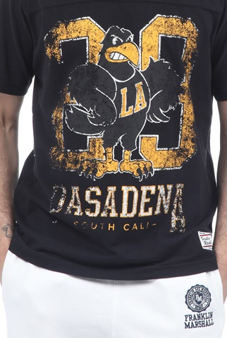 FRANKLIN & MARSHALL-Ανδρικό t-shirt FRANKLIN & MARSHALL μαύρο
