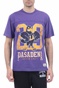 FRANKLIN & MARSHALL-Ανδρικό t-shirt FRANKLIN & MARSHALL μοβ