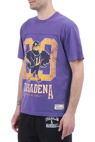 FRANKLIN & MARSHALL-Ανδρικό t-shirt FRANKLIN & MARSHALL μοβ