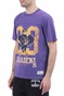 FRANKLIN & MARSHALL-Ανδρικό t-shirt FRANKLIN & MARSHALL μοβ