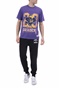 FRANKLIN & MARSHALL-Ανδρικό t-shirt FRANKLIN & MARSHALL μοβ