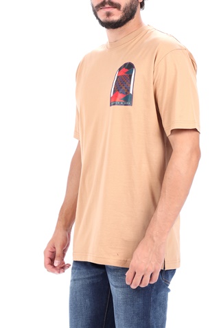 SCOTCH & SODA-Ανδρικό t-shirt SCOTCH & SODA Oversized crewneck artwork t-s εκρού