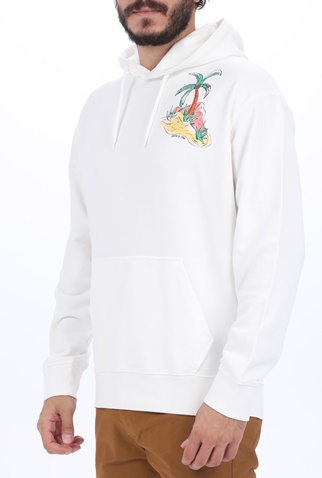 SCOTCH & SODA-Ανδρική φούτερ μπλούζα SCOTCH & SODA Relaxed organic cotton felpa λευκή