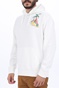 SCOTCH & SODA-Ανδρική φούτερ μπλούζα SCOTCH & SODA Relaxed organic cotton felpa λευκή