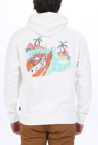 SCOTCH & SODA-Ανδρική φούτερ μπλούζα SCOTCH & SODA Relaxed organic cotton felpa λευκή