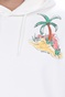 SCOTCH & SODA-Ανδρική φούτερ μπλούζα SCOTCH & SODA Relaxed organic cotton felpa λευκή