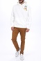 SCOTCH & SODA-Ανδρική φούτερ μπλούζα SCOTCH & SODA Relaxed organic cotton felpa λευκή