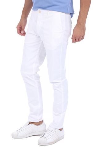 SCOTCH & SODA-Ανδρικό chino παντελόνι SCOTCH & SODA MOTT - Classic pima organic cotton λευκό