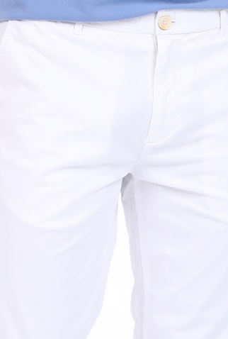 SCOTCH & SODA-Ανδρικό chino παντελόνι SCOTCH & SODA MOTT - Classic pima organic cotton λευκό