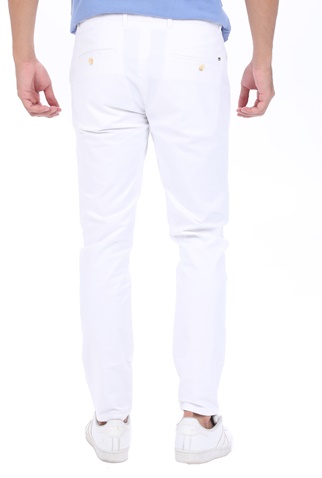 SCOTCH & SODA-Ανδρικό chino παντελόνι SCOTCH & SODA MOTT - Classic pima organic cotton λευκό